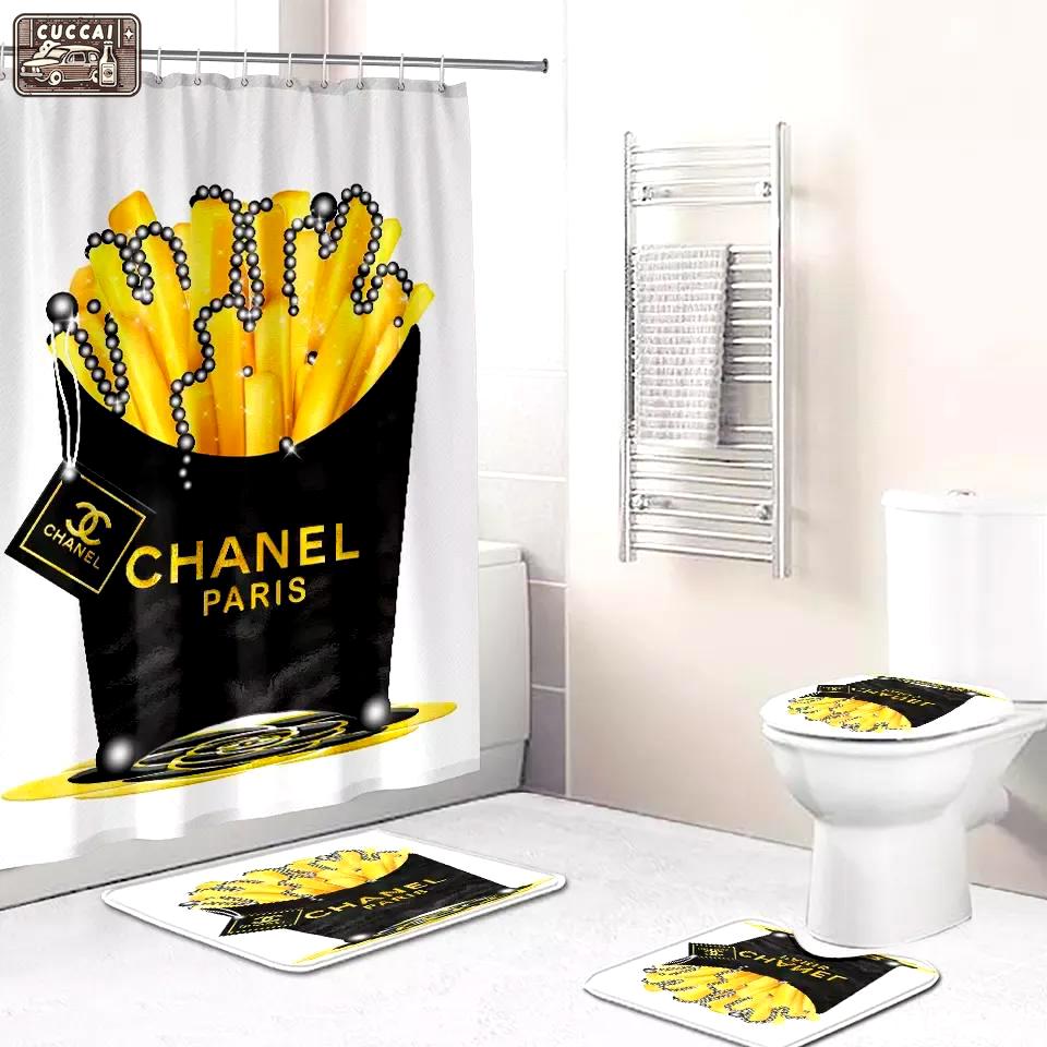 Chanel home decor bathroom sets hypebeast bath mat luxury fashion brand Bathroom Set