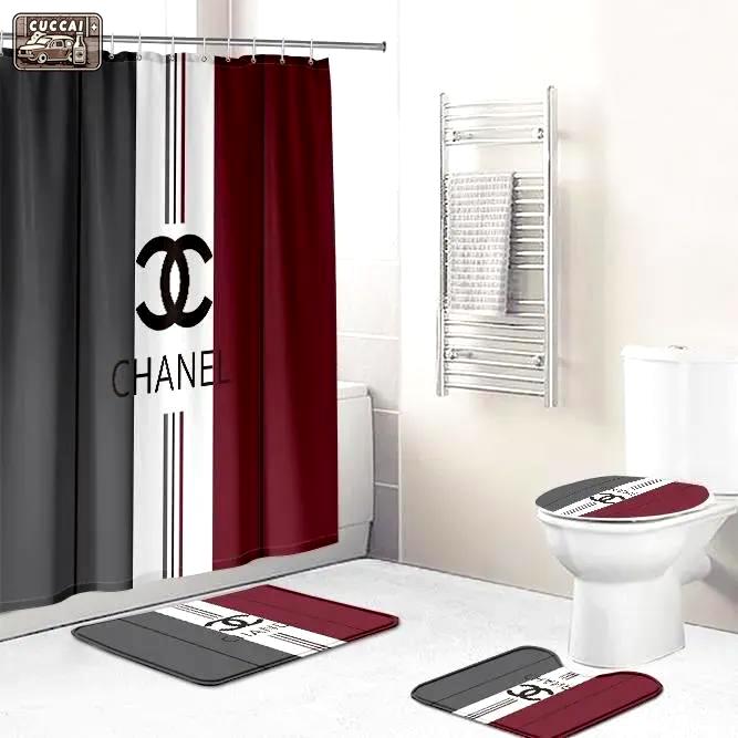 Chanel hypebeast home decor bath mat bathroom sets luxury fashion brand Bathroom Set