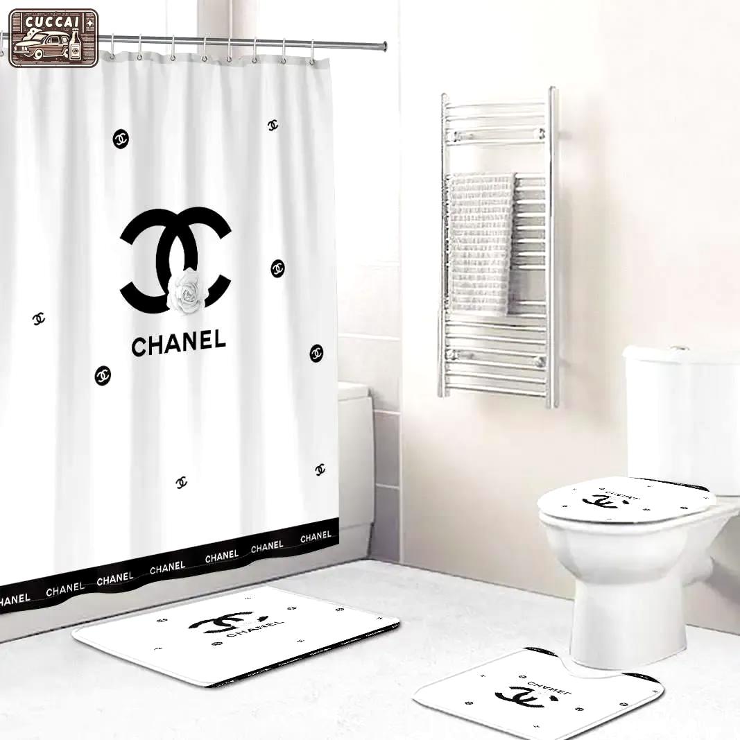 Chanel hypebeast home decor bath mat luxury fashion brand bathroom sets Bathroom Set