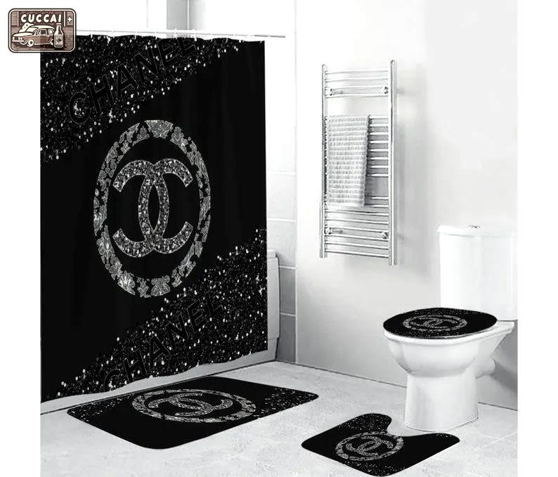 Chanel hypebeast home decor bathroom sets bath mat luxury fashion brand Bathroom Set