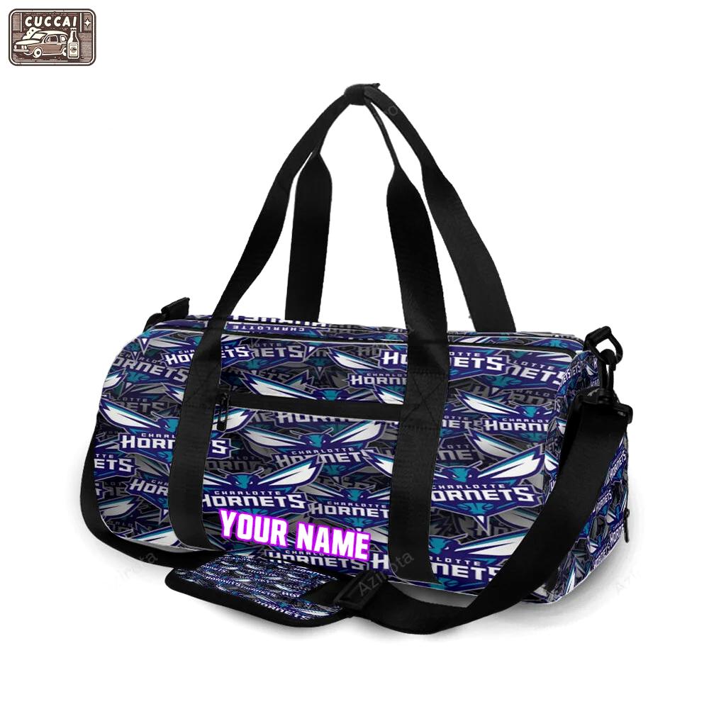 Charlotte hornets 2 personalized name travel bag gym bag 616 Travel Bag