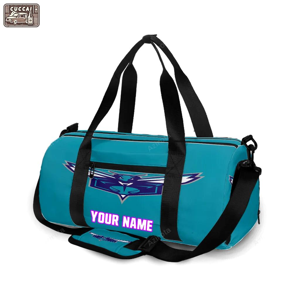 Charlotte hornets blue1 personalized name travel bag gym bag 1960 Travel Bag