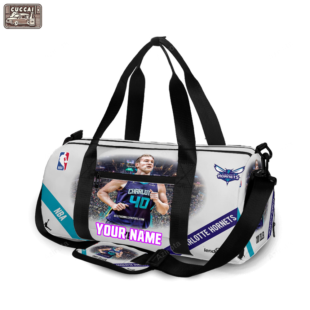 Charlotte hornets cody zeller1 personalized name travel bag gym bag 820 Travel Bag