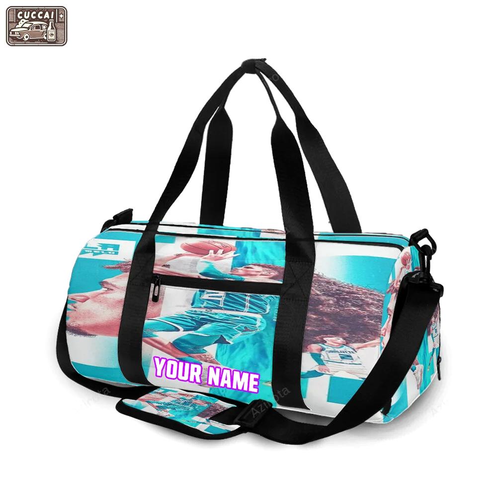 Charlotte hornets lamelo ball2 personalized name travel bag gym bag 1454 Travel Bag
