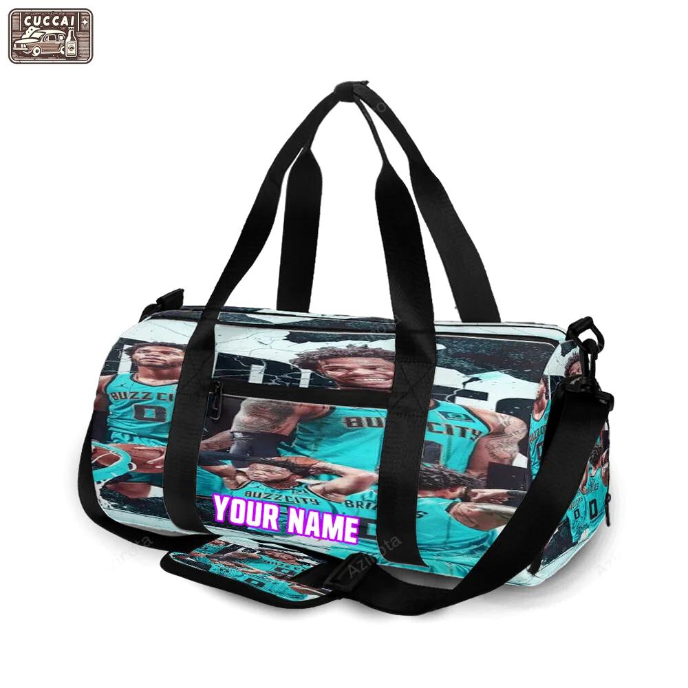 Charlotte hornets miles bridges5 personalized name travel bag gym bag 1293 Travel Bag