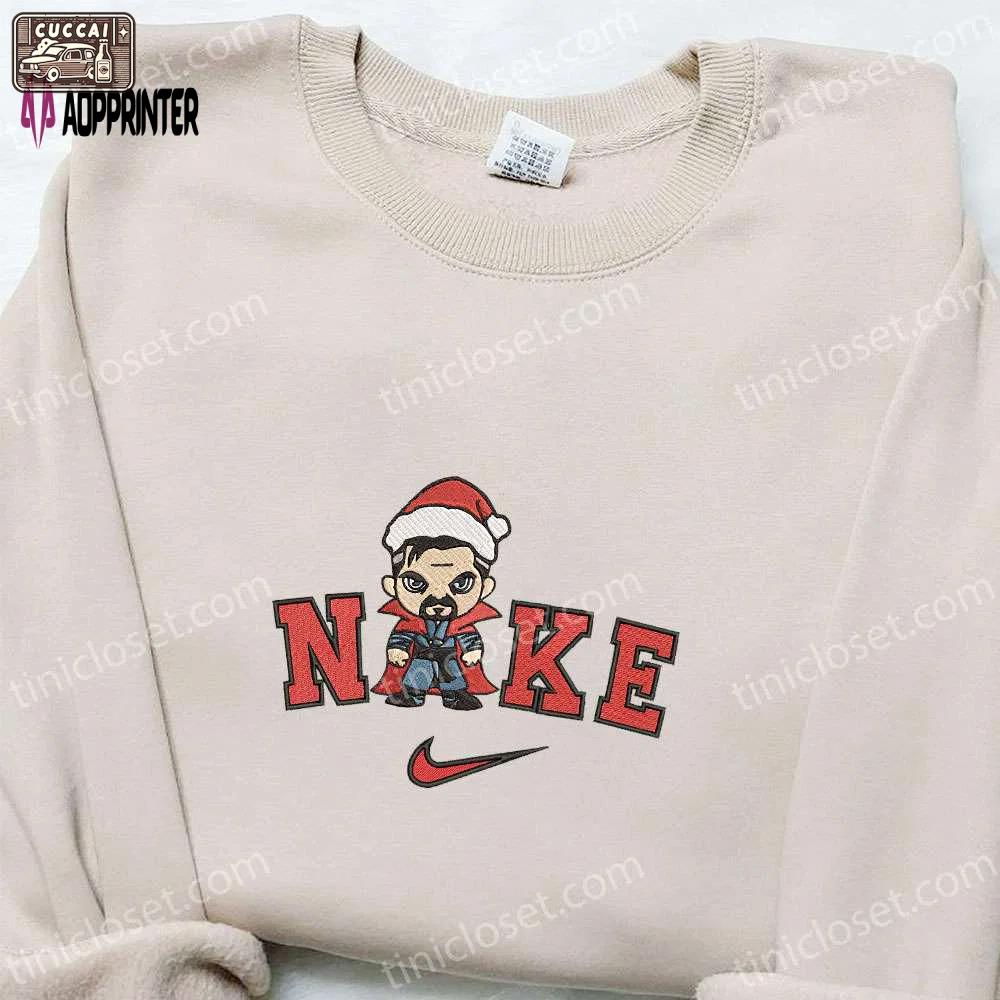Chibi doctor strange x nike christmas embroidered sweatshirt – best gift idea for christmas Embroidered Shirt