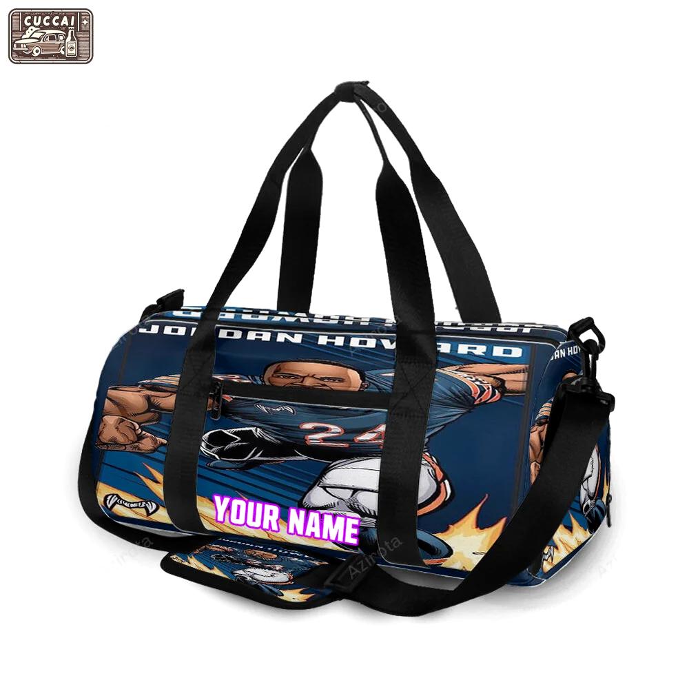 Chicago bears jordan howard1 personalized name travel bag gym bag 951 Travel Bag