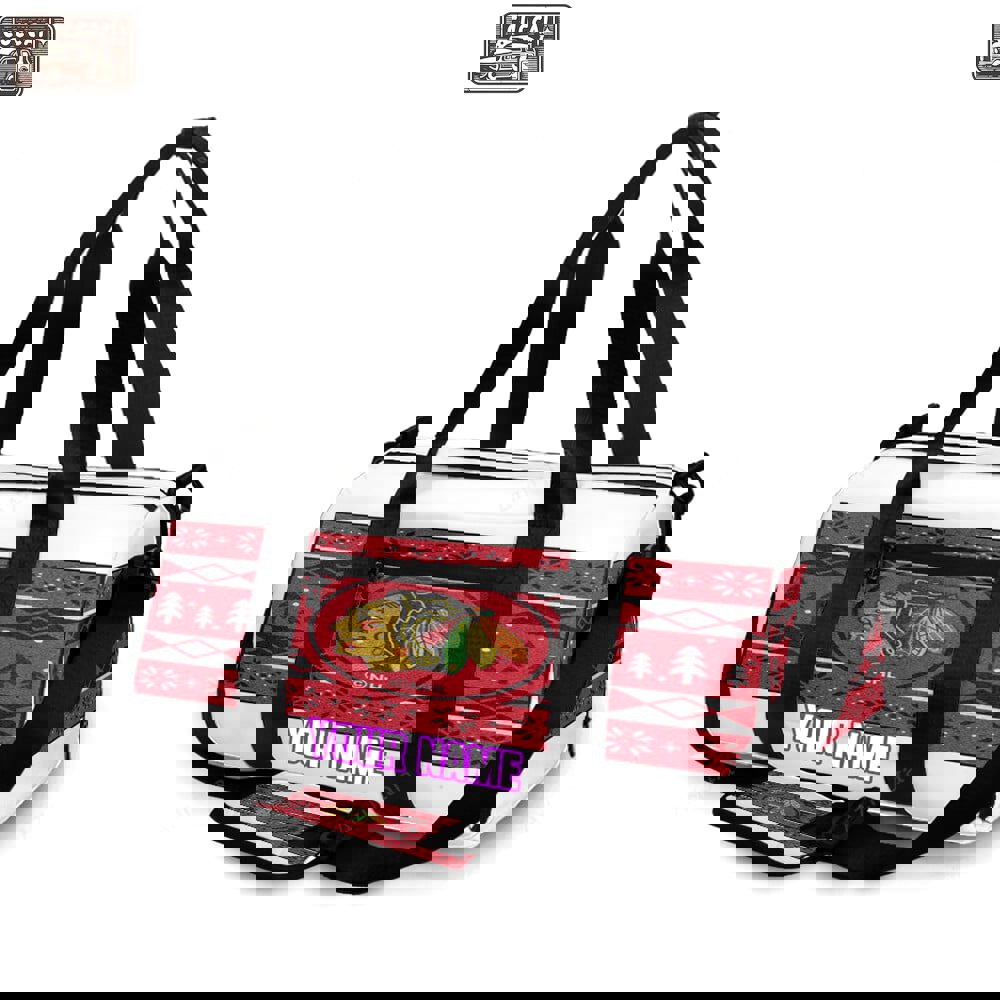 Chicago blackhawks emblem symbol7 personalized name travel bag gym bag 2173 Travel Bag