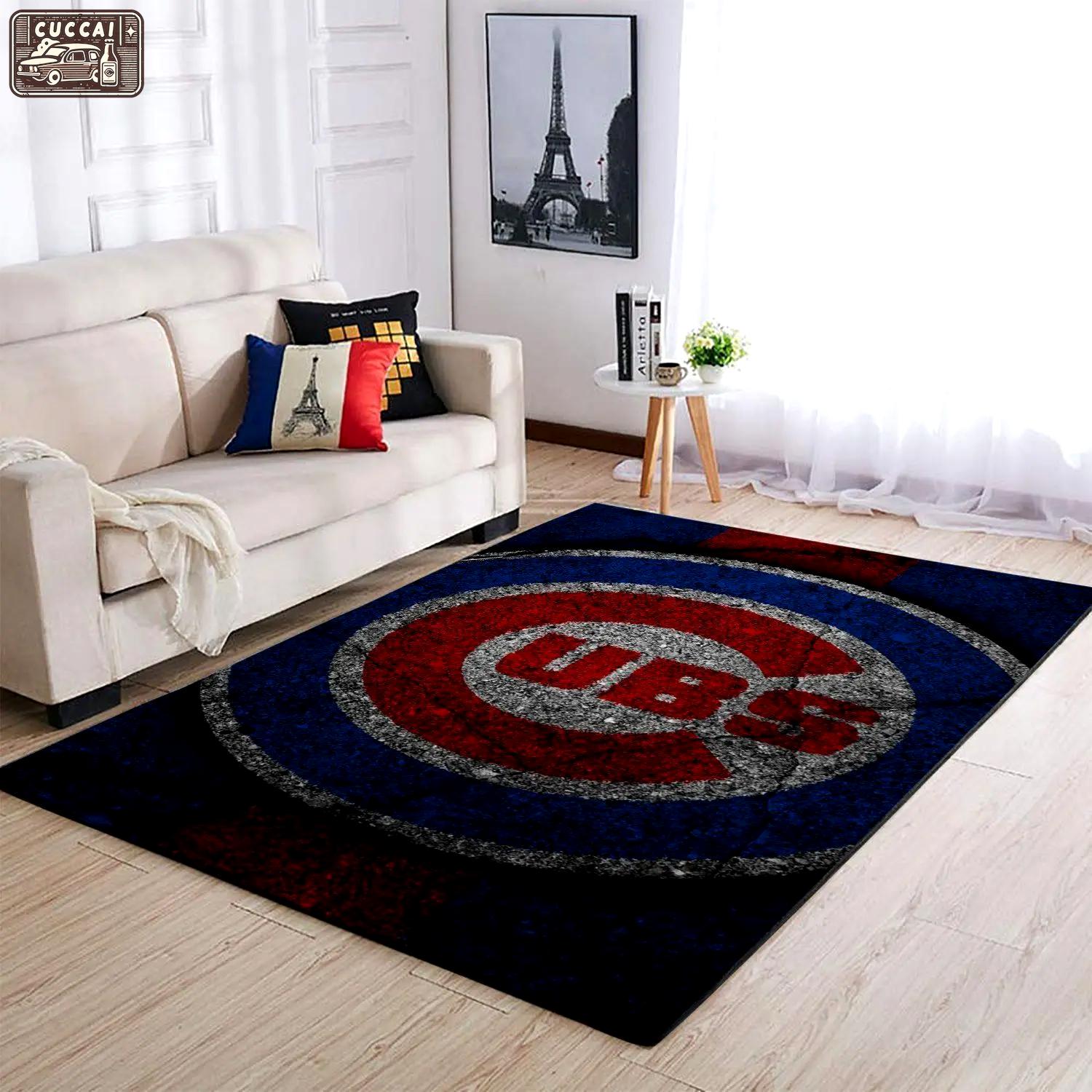 Chicago cubs area rug mlb baseball team logo carpet living room rugs v973 Rectangle Rug