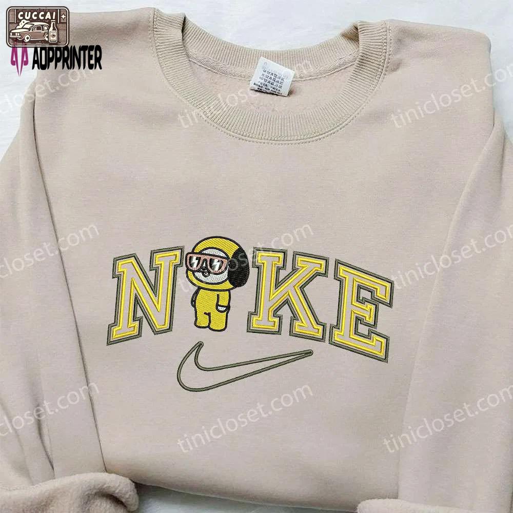Chimmy x nike embroidered shirt: cartoon & custom design for unique style Embroidered Shirt