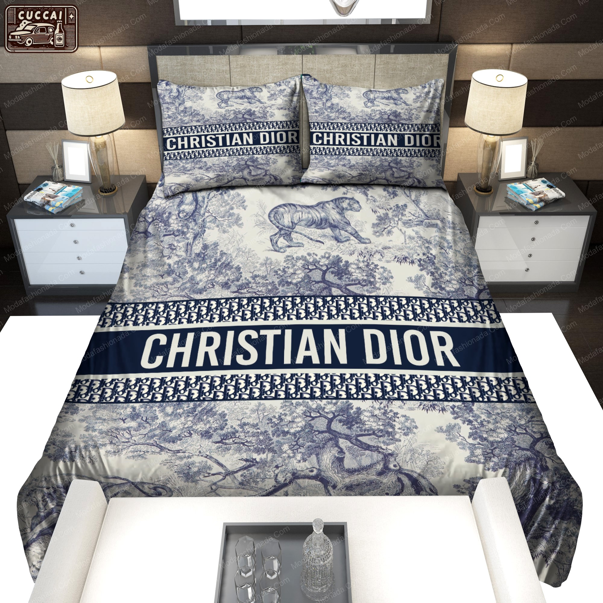 Christian dior tiger logo type 1628 Bedding Sets hyperbeast Bedroom luxury ideas sheets covers bed linen home decor bedclothes duvet premium fashion brand bedspread blankets
