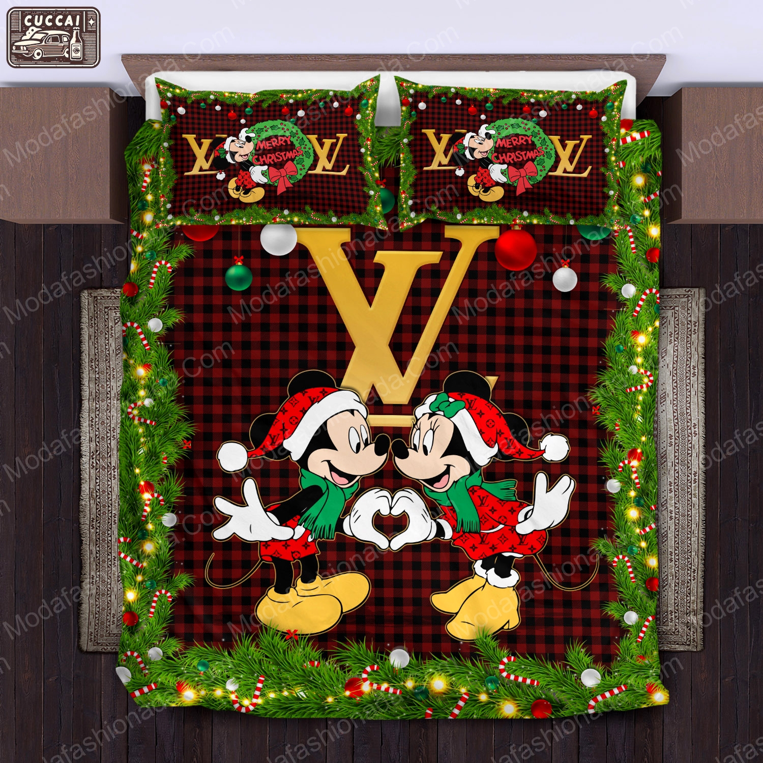 Christmas mickey and minnie lv bedding sets home decoration Bedding Sets
