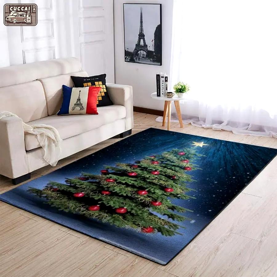 Christmas tree area rug living room rug home decor 1909271 floor decor Rectangle Rug