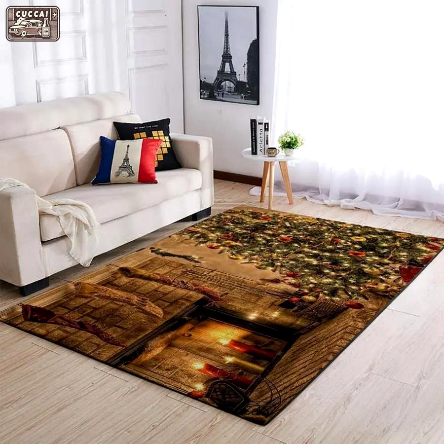 Christmas tree area rug living room rug home decor 1910035 floor decor Rectangle Rug