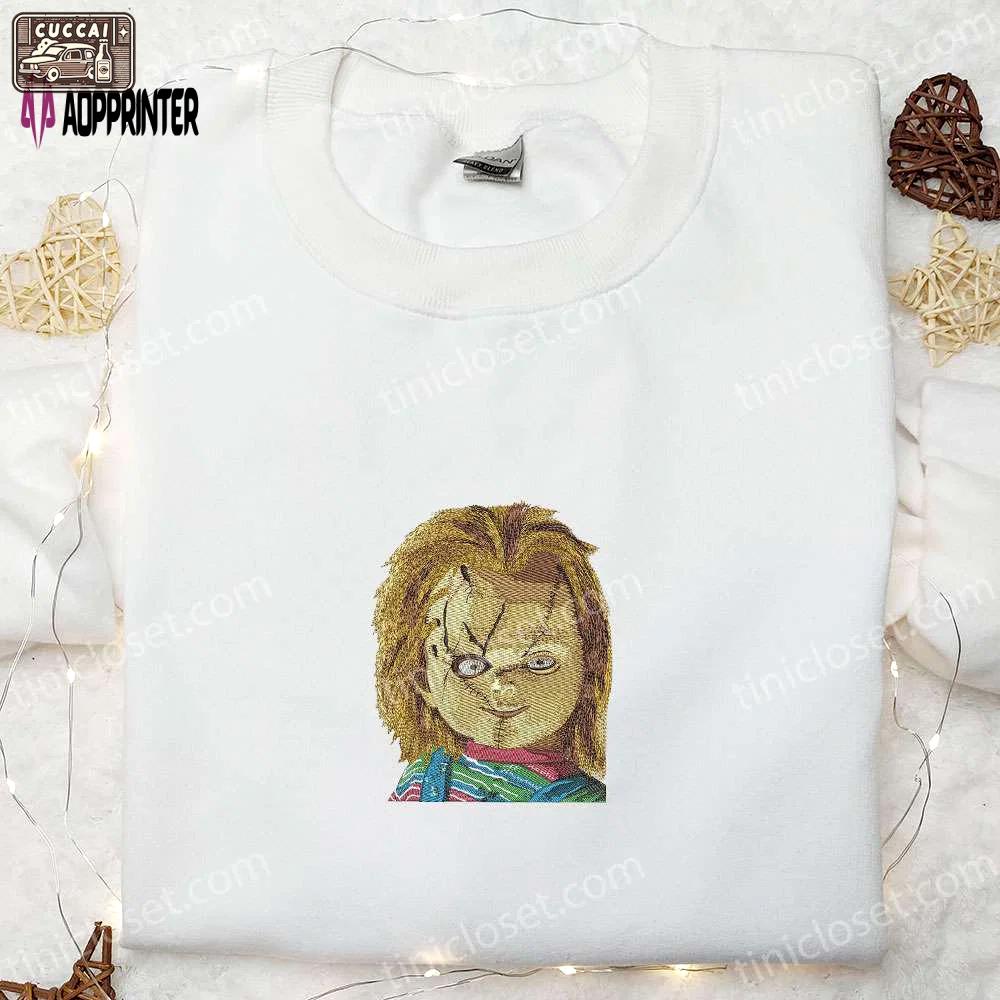 Chucky embroidered shirt: spooktacular halloween gift for family Embroidered Shirt