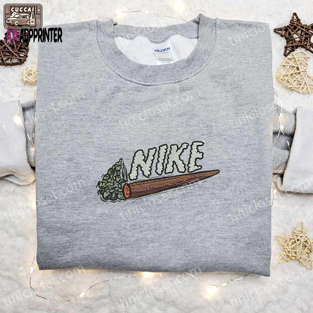 Cigarette x nike embroidered shirt: best nike inspired gift for him Embroidered Shirt