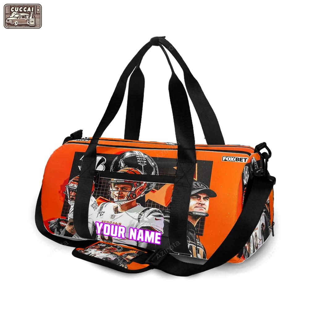 Cincinnati bengals team v9 personalized name travel bag gym bag 2024 Travel Bag