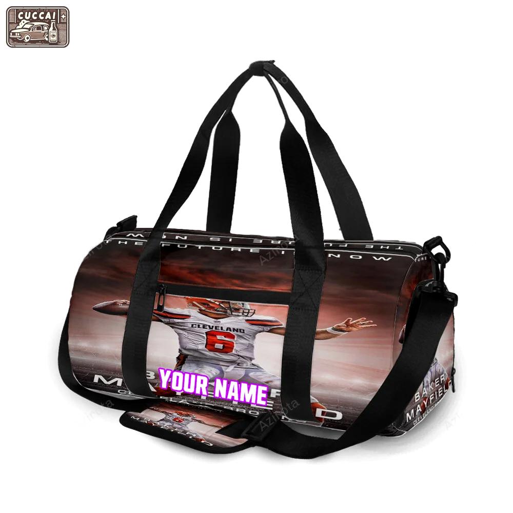 Cleveland browns baker mayfield 06 v1 personalized name travel bag gym bag 1556 Travel Bag