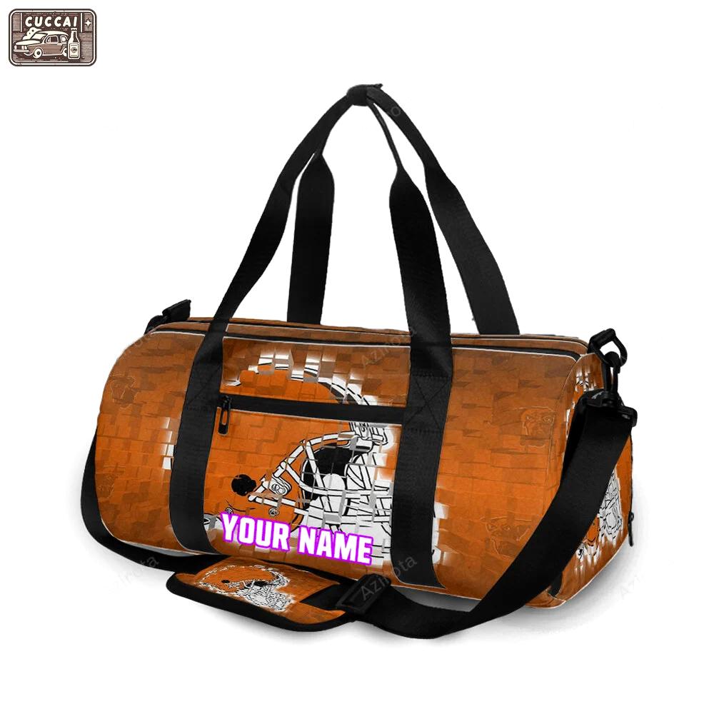 Cleveland browns logo v1 personalized name travel bag gym bag 1309 Travel Bag