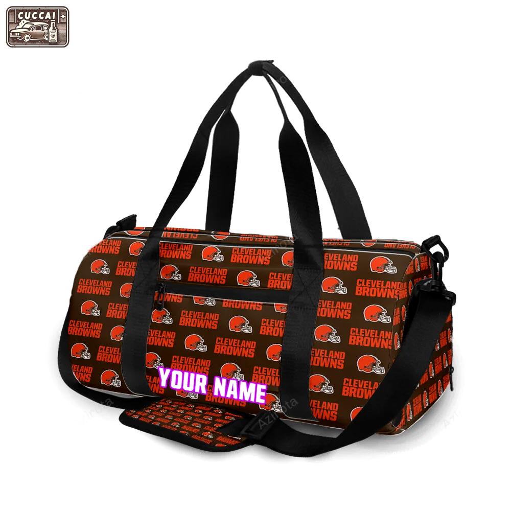 Cleveland browns logo v31 personalized name travel bag gym bag 391 Travel Bag