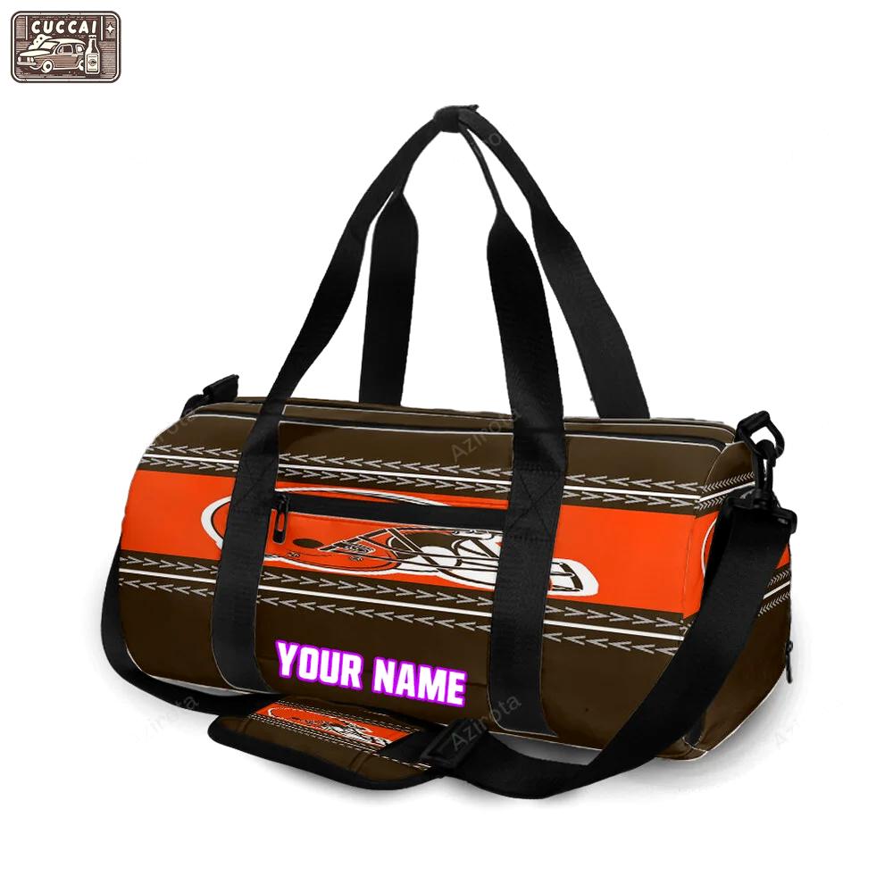Cleveland browns logo v41 personalized name travel bag gym bag 1881 Travel Bag