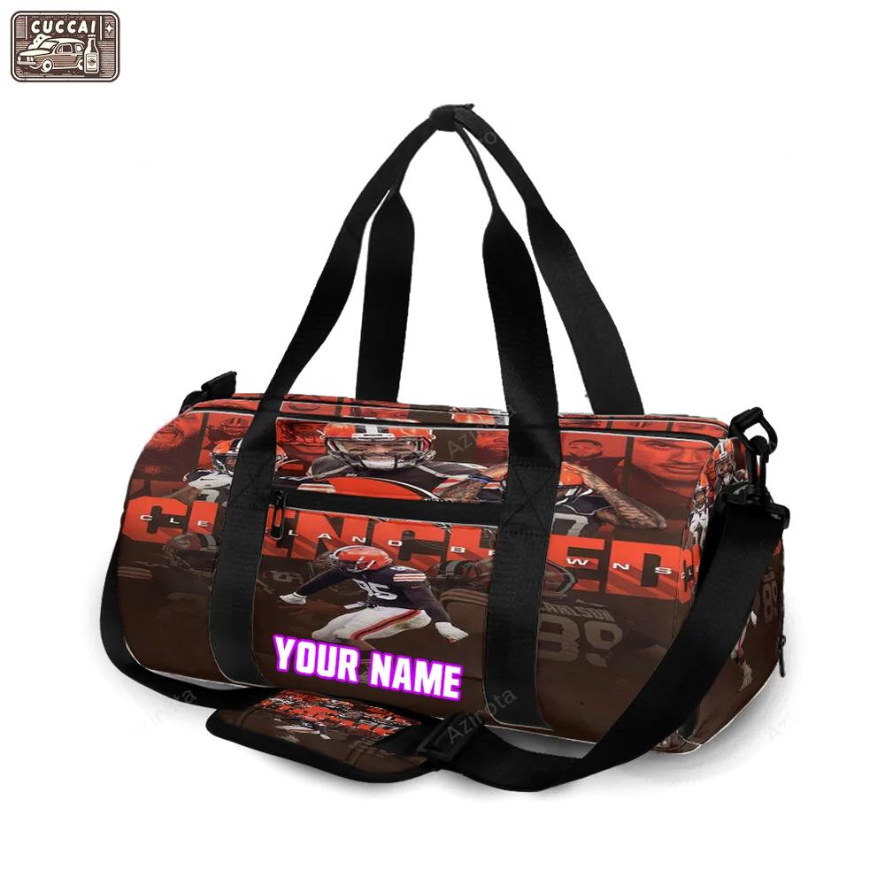 Cleveland browns players2 personalized name travel bag gym bag 1226 Travel Bag