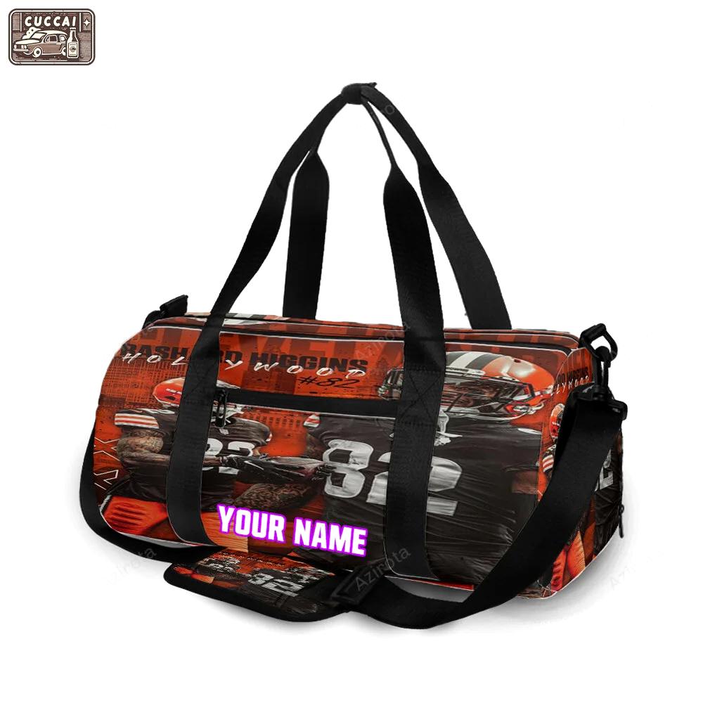Cleveland browns rashard higgins1 personalized name travel bag gym bag 485 Travel Bag