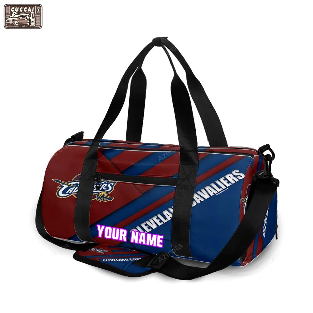 Cleveland cavaliers flag personalized name travel bag gym bag 468 Travel Bag