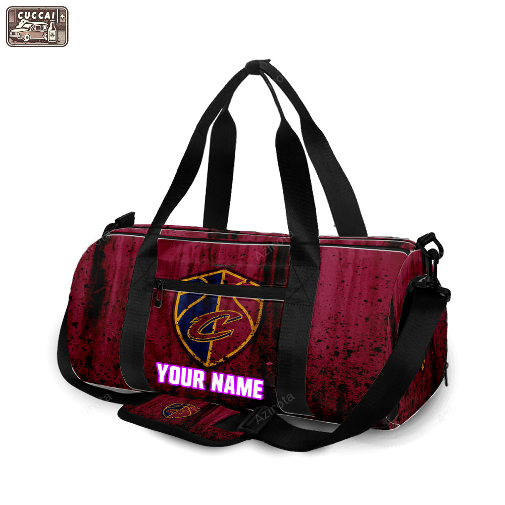 Cleveland cavaliers grunge personalized name travel bag gym bag 1354 Travel Bag