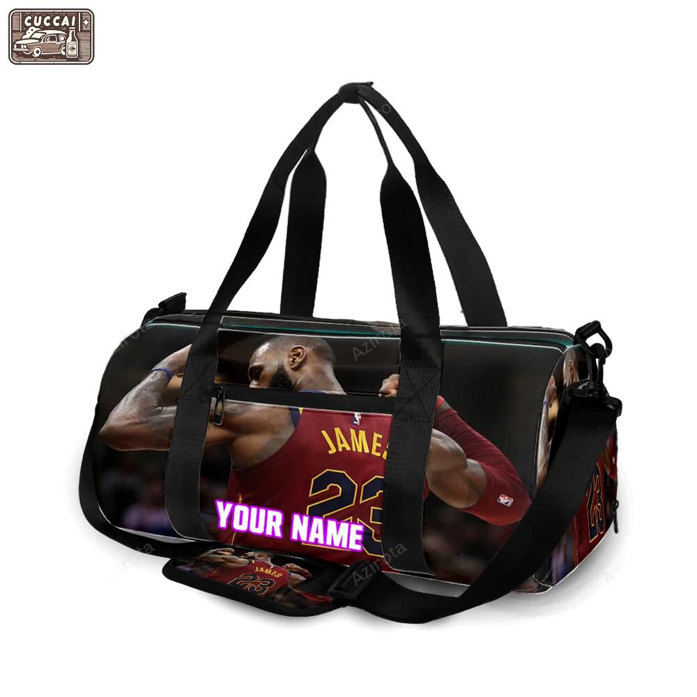 Cleveland cavaliers lebron james v3 23 personalized name travel bag gym bag 501 Travel Bag
