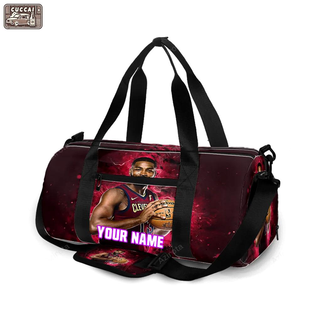 Cleveland cavaliers tristan thompson v2 personalized name travel bag gym bag 239 Travel Bag
