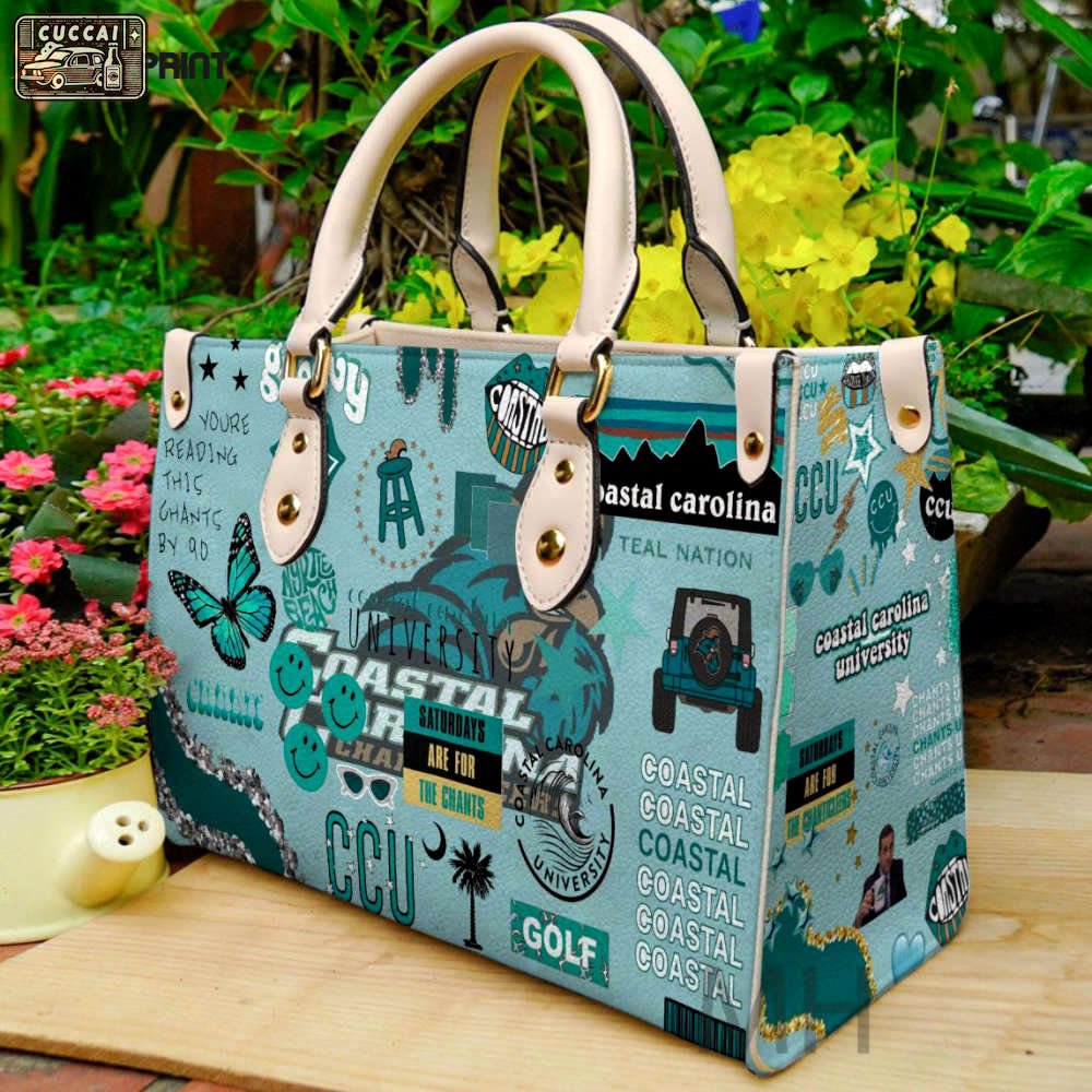 Coastal carolina chanticleers leather handbag gift for  women 3038 Women Leather Hand Bag