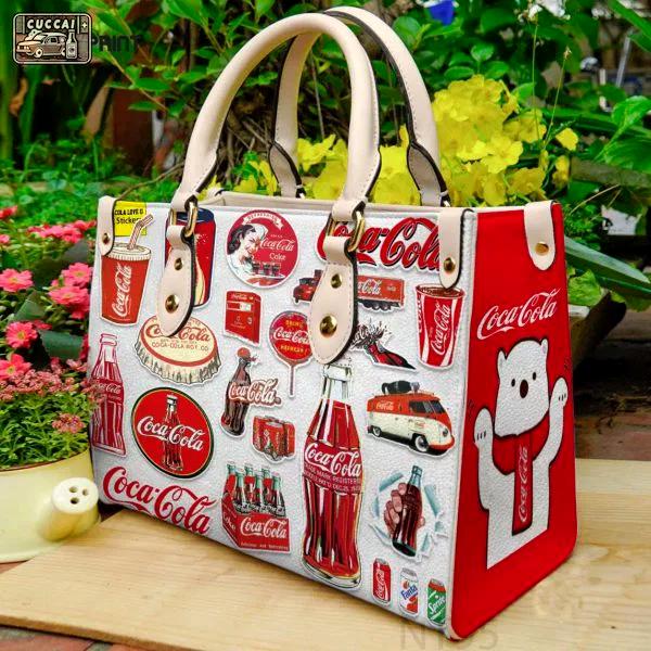 Coca cola leather handbag for women gift 2339 Women Leather Hand Bag