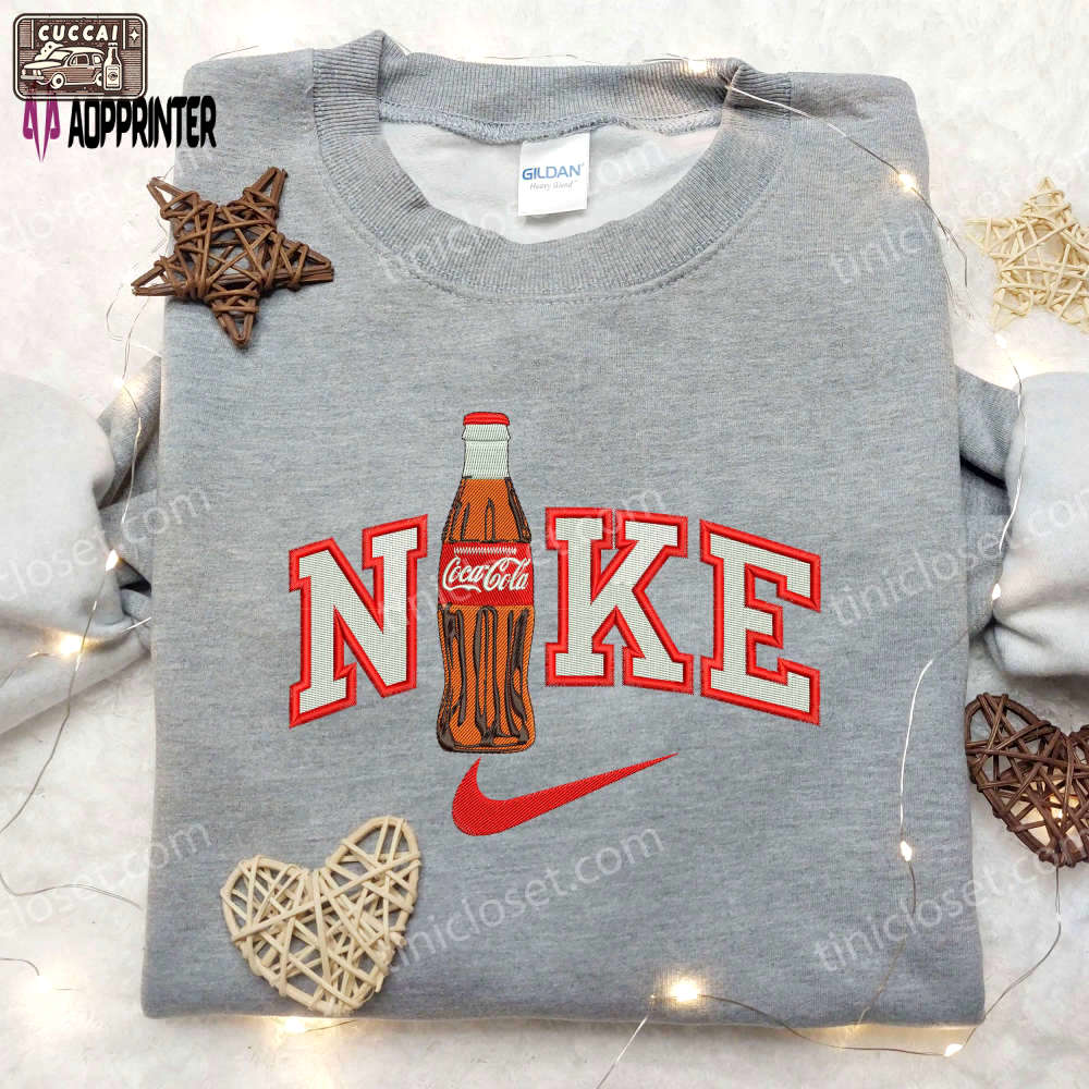 Coca cola x nike: custom embroidered shirt – brand collaboration exclusive design Embroidered Shirt