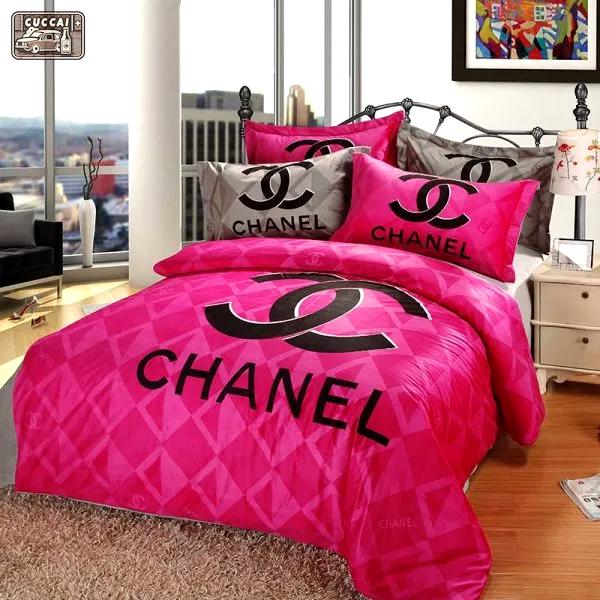 Coco chanel hot pink bedding set Bedding Sets