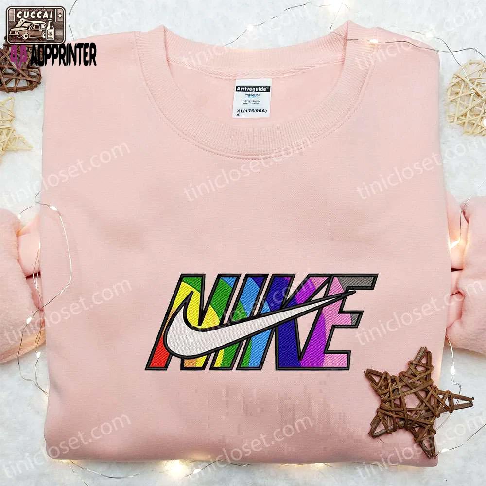 Colorful nike embroidered hoodie & shirt: best family gift ideas Embroidered Shirt
