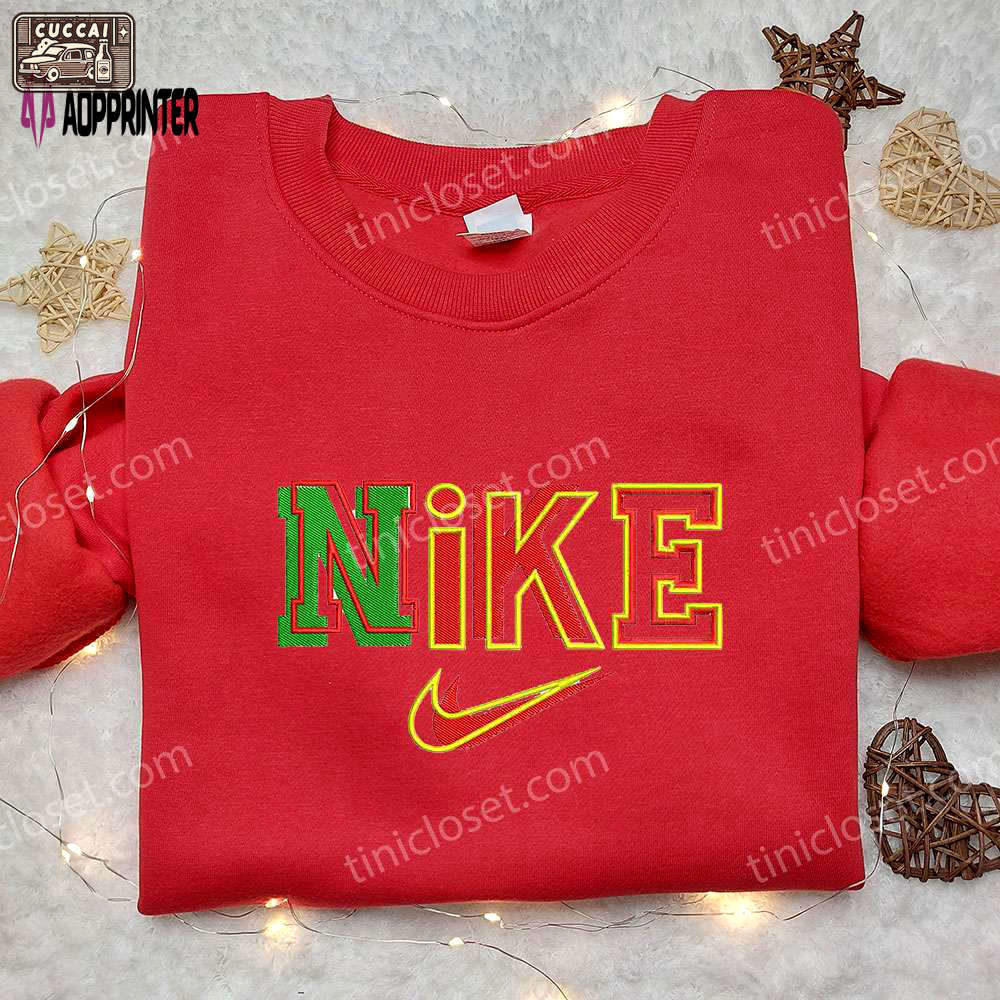 Colorful nike embroidered sweatshirt & shirt: best birthday gift ideas Embroidered Shirt