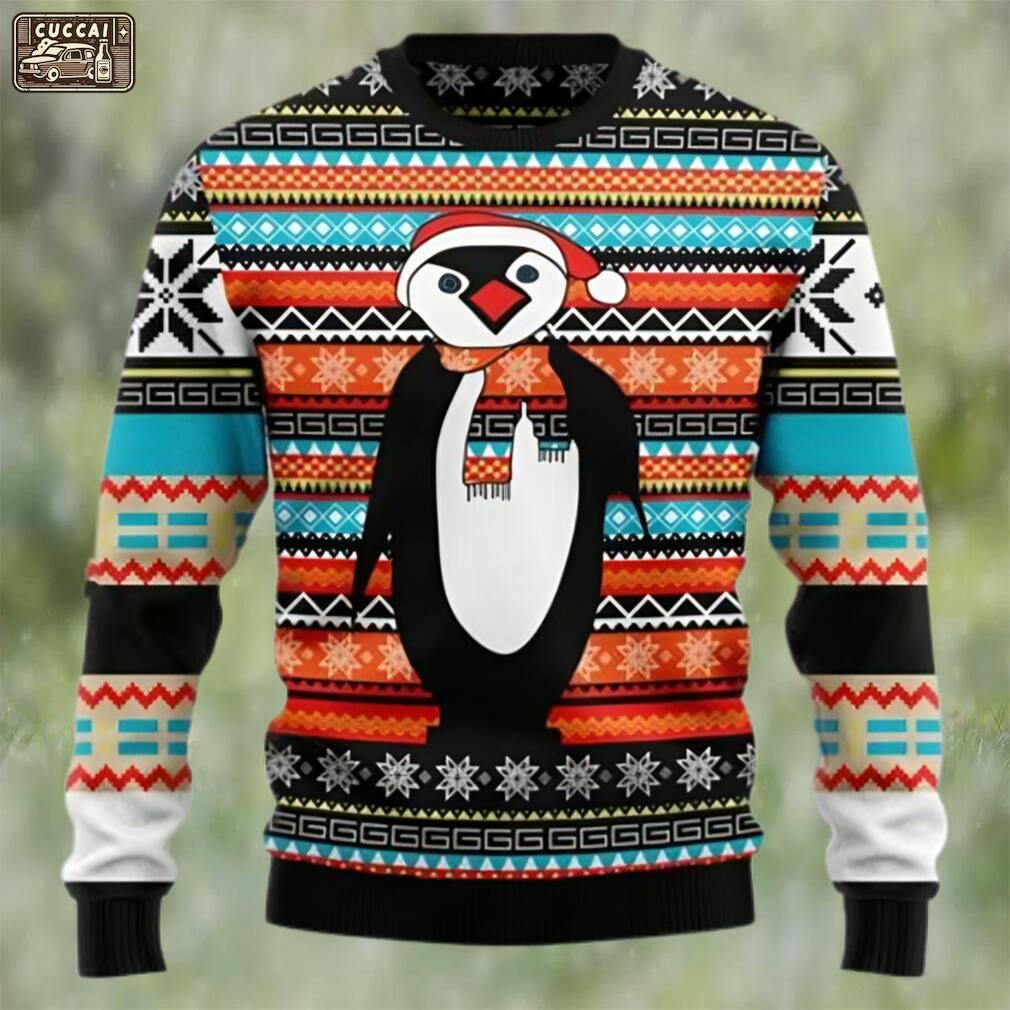 Colorful pattern penguin lover ugly christmas sweater Christmas Ugly Sweater