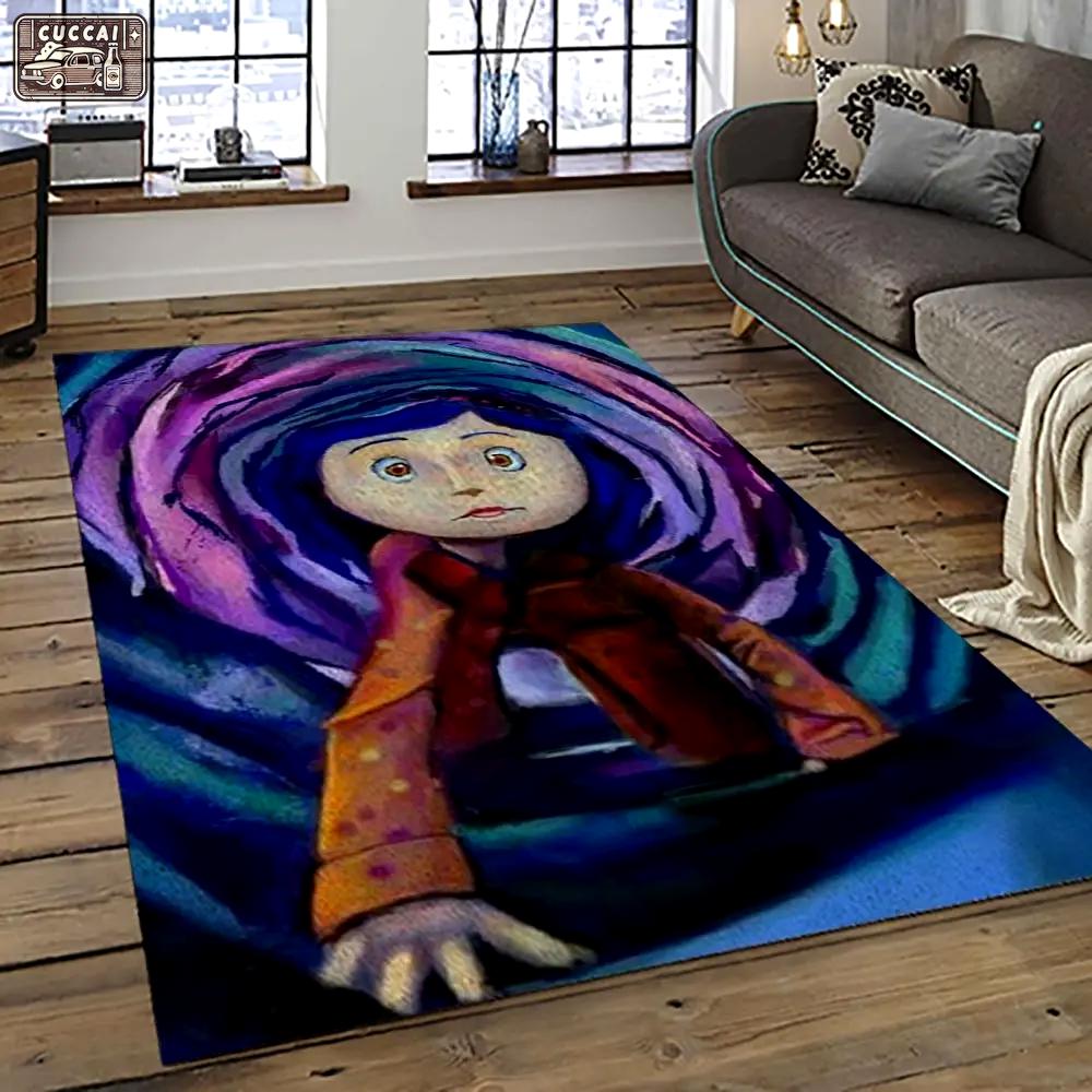 Coraline fantastic film movie carpet area rug home decor halloween gift best present for friends cr24 Rectangle Rug