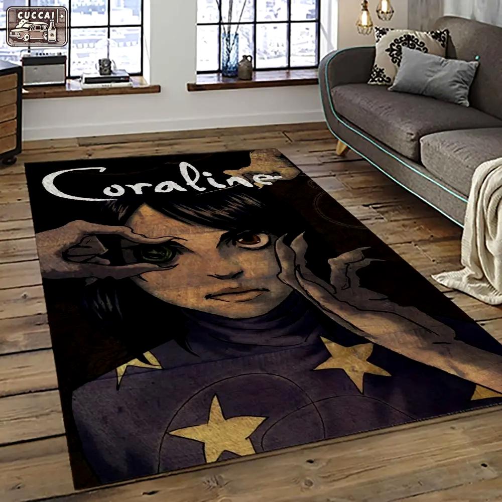Coraline fantastic film movie carpet area rug home decor halloween gift best present for friends cr27 Rectangle Rug