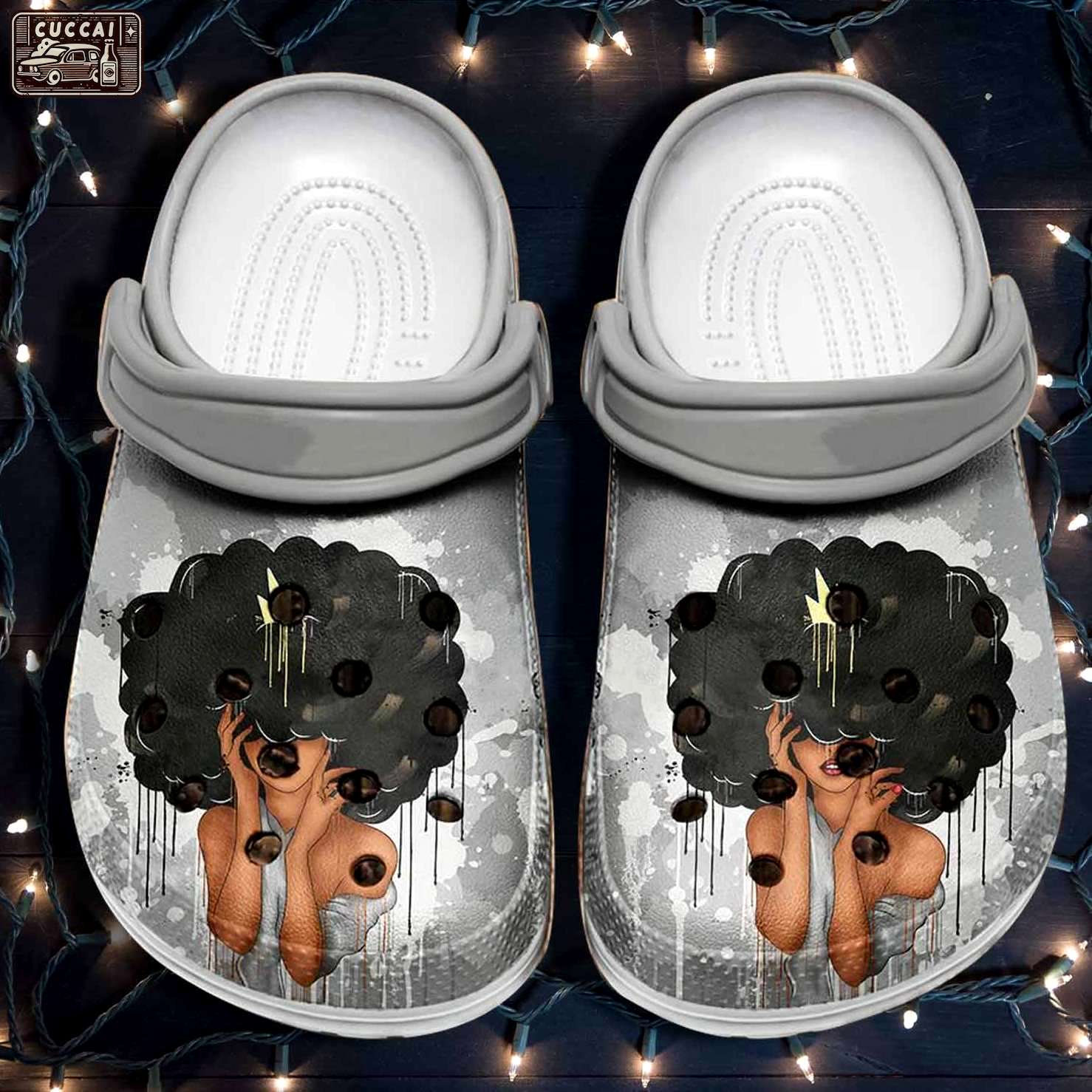 Crocs outfit - black queen beautiful hair black girl crocs crocband clog shoes - 247 Crocs Outfit