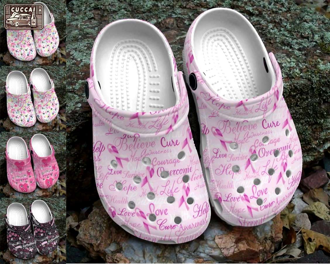 Crocs outfit - breast cancer awareness believe cure crocs crocband clog shoes - 269 Crocs Outfit