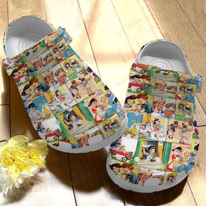 Crocs outfit - cute baby nurse crocs crocband clog shoes for men women - 516 Crocs Outfit
