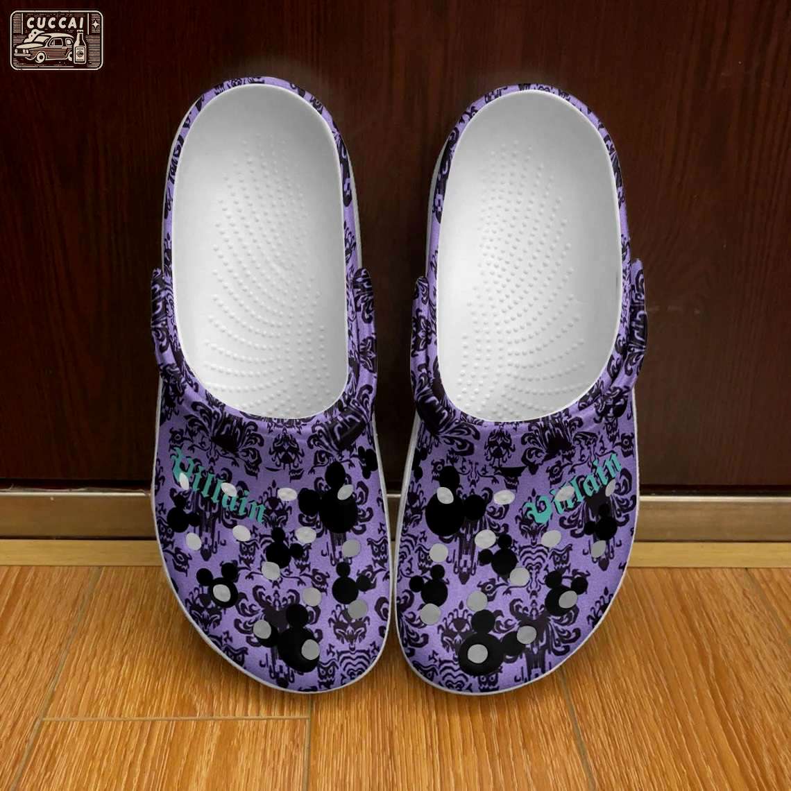 Crocs outfit - disney villians logo purple black patterns disney graphic cartoon unisex crocs clogs crocband shoes - 627 Crocs Outfit