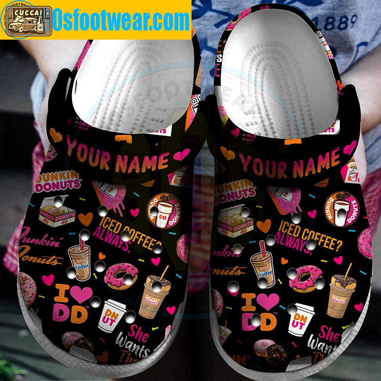 Crocs outfit - dunkin donuts personalized crocs i love dd custom classic clog - 658 Crocs Outfit