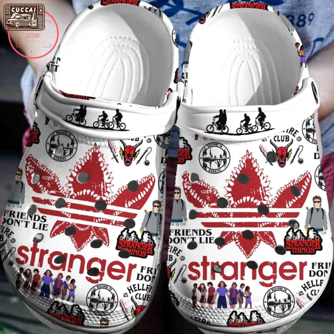 Crocs outfit - friends don’t lie stranger things pattern crocs clogs crocband shoes - 737 Crocs Outfit