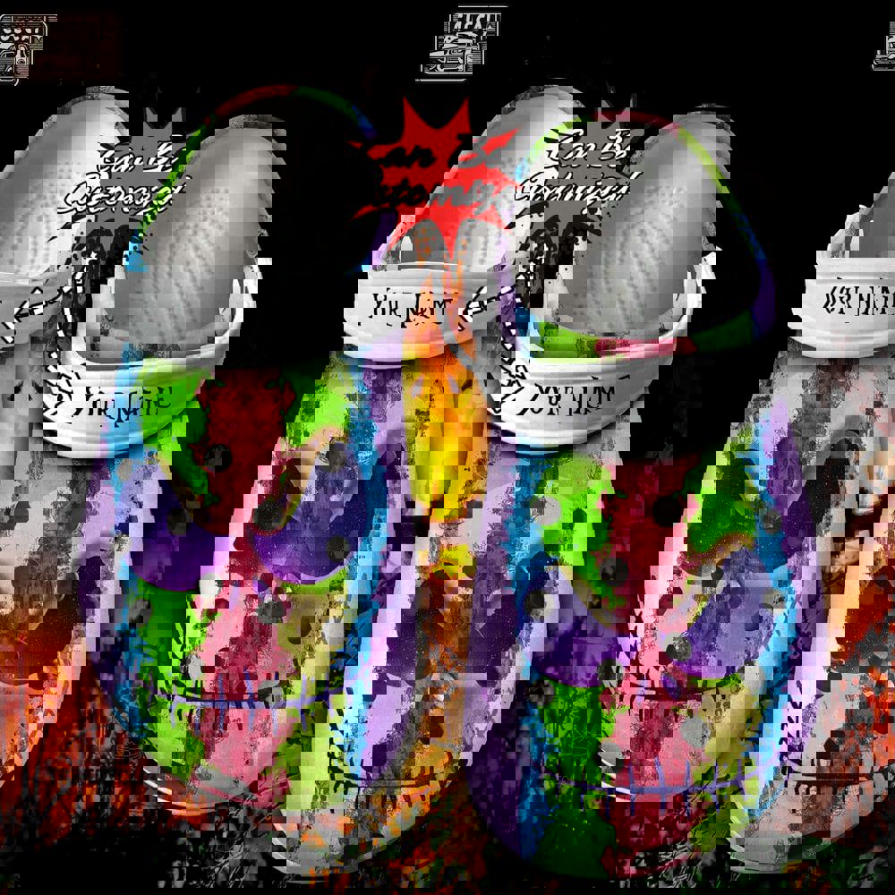 Crocs outfit - halloween crocs personalized jack skellington face purple clogs crocband shoes - 946 Crocs Outfit