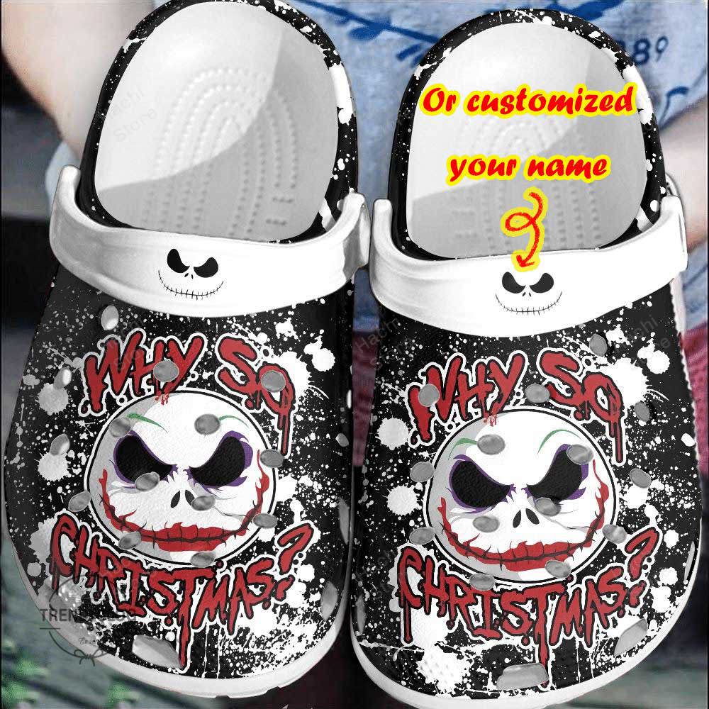 Crocs outfit - halloween crocs personalized jack skellington joker face why so christmas clogs crocband shoes - 948 Crocs Outfit