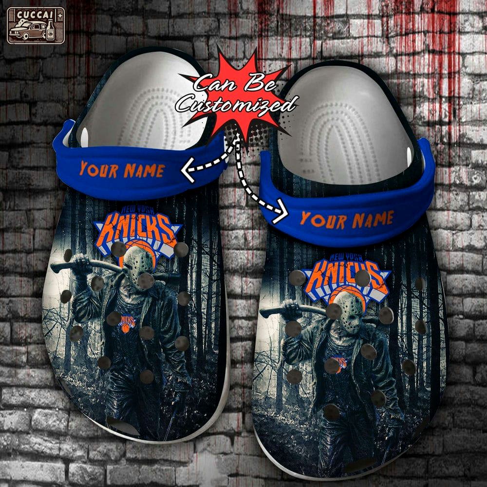 Crocs outfit - halloween crocs personalized new york knicks friday the 13th horror character jason voorhees clogs crocband shoes - 973 Crocs Outfit