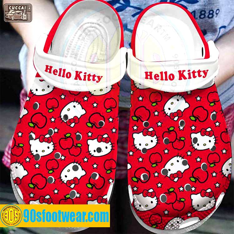 Crocs outfit - hello kitty crocs – hello kitty on red crocband clog shoes - 1207 Crocs Outfit